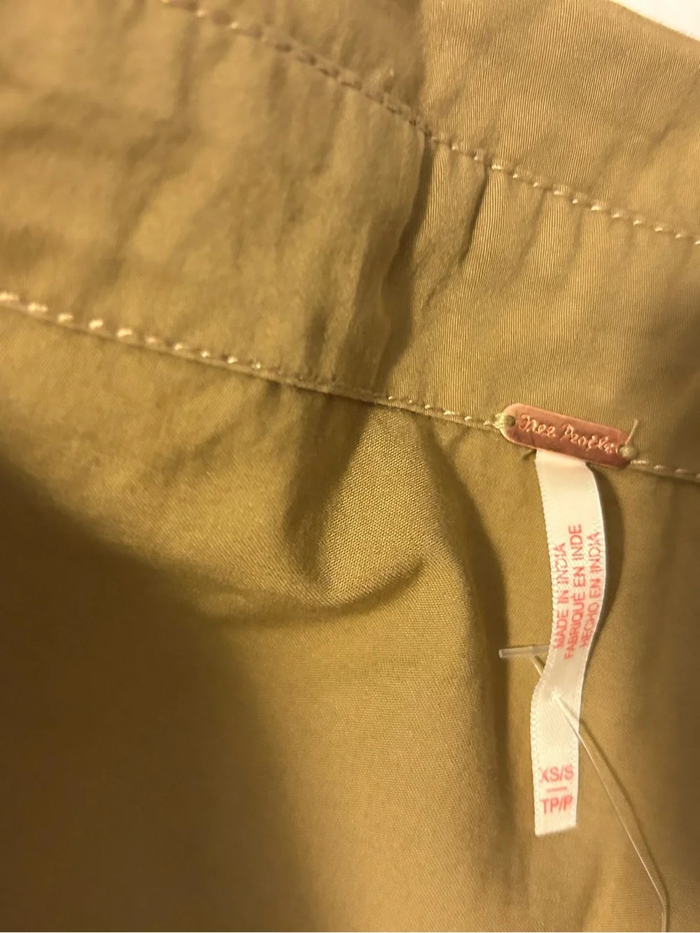 Free People NEW Paperbag Waist Pants in Tan